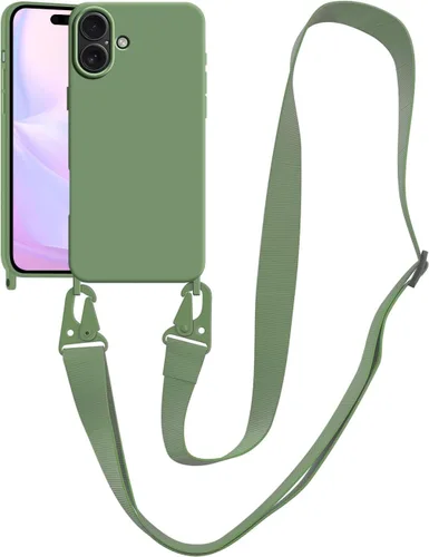 Vista 120 de Funda compatible con iPhone 8 Plus, iPhone 7 Plus/6 Plus/6S Plus con cordón, funda cruzada para iPhone con correa ajustable de silicona para iPhone