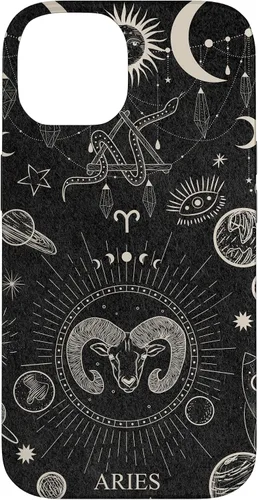 Vista 4 de Carcasa para iPhone 17 con signo del zodiaco astrológico y estético celestial de Aries
