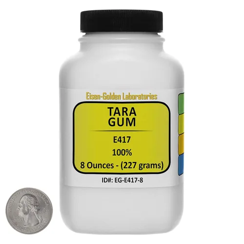 Vista 6 de Tara Gum [E417] 100% USP polvo de grado alimenticio 1 oz en una botella