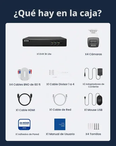 Vista 9 de ANNKE Sistema de cámara de seguridad con cable analógico de audio bidireccional de 8 canales 3K, sin HDD
