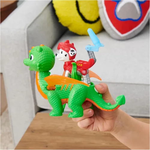 Vista 6 de Paw Patrol, Rescue Knights - Juego de figuras de acción de jade Marshall y Dragón, juguetes para niños a partir de 3 años
