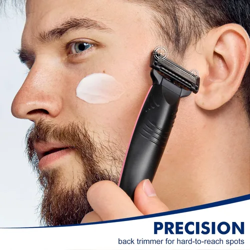 Vista 5 de Arisson Juego de maquinillas de afeitar para hombre, incluye 1 mango de afeitar de diseño ergonómico, 4 recambios de cuchilla, cubierta de hoja