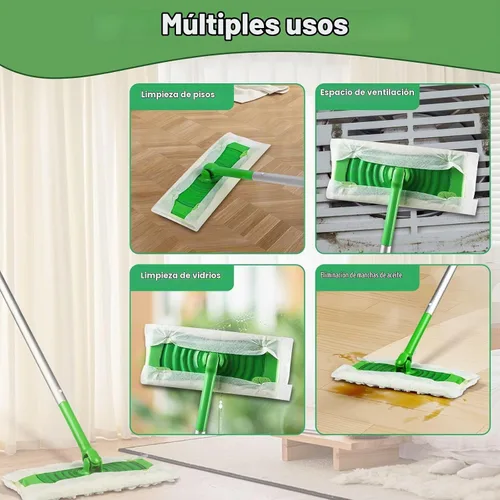 Vista 4 de 46 repuestos de almohadillas desechables para trapeador Swiffer Blanco paquete de 46