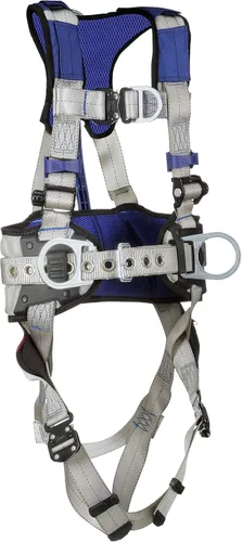 Vista 2 de 3M DBI-SALA ExoFit X100 Arnés de seguridad para distribución de peso, protección contra caídas, con cinturón corporal, acolchado de espalda