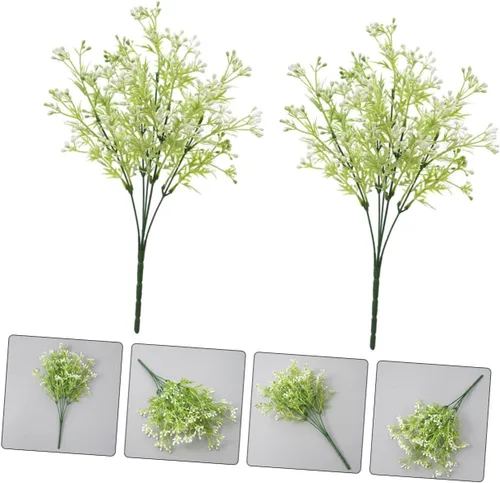 Vista 2 de IMIKEYA Rtificial decoración de plantas simuladas conjunto 4pcs vegetación falsa para decoración casera para fiesta