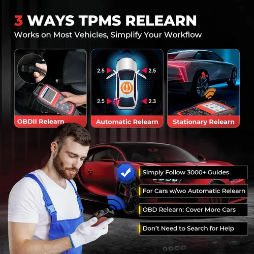 Vista 4 de Autel MaxiTPMS TS508WF TPMS Herramienta de programación, WiFi 2026 Ver. de TS508 TS501 Pro TS408S, sensores TPMS Program Autel (315/433MHz), TPMS