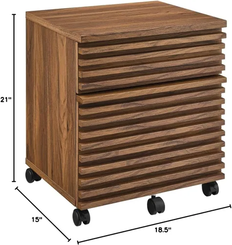 Vista 3 de Modway EEI-5704-WAL Archivador de madera, nogal