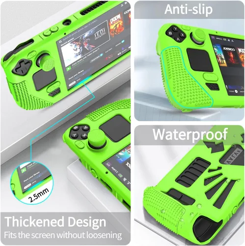 Vista 3 de SUIHUOJI Funda protectora de pie para cubierta de vapor protector de accesorios de silicona grueso cubierta suave con 2 pares de agarres