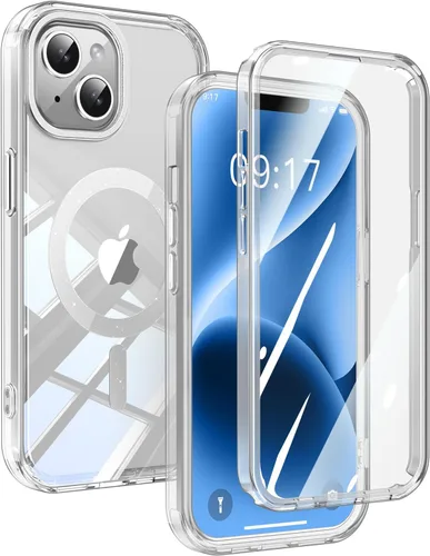 Vista 21 de Funda de privacidad para iPhone 13/iPhone 14 con soporte de 360° [protector de pantalla antiespía integrado] [compatible con MagSafe]