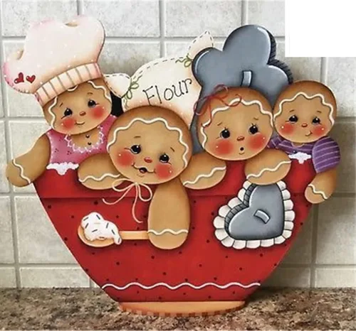 Vista 3 de Plantillas troqueladas de metal para hombre de jengibre, lindas plantillas de corte de pan de jengibre para manualidades, álbumes de recortes