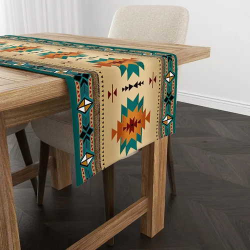 Vista 45 de YCness Camino de mesa con estampado de vaca, piel de vaca marrón, estilo occidental, decoración de casa de campo para el hogar, cocina, comedor, 13