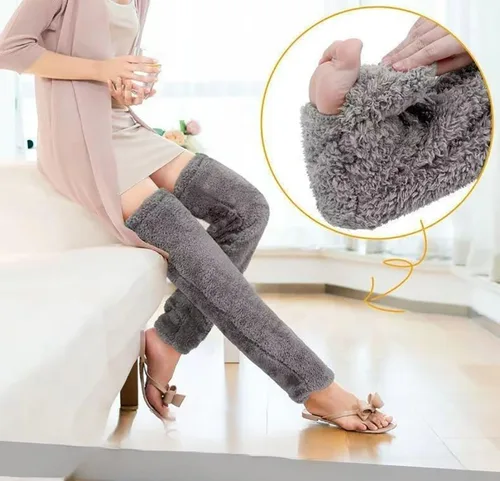 Vista 7 de Hrtesus Calcetines largos con piernas de peluche para mujer, calcetines largos de felpa, calcetines largos de felpa, calcetines largos de felpa