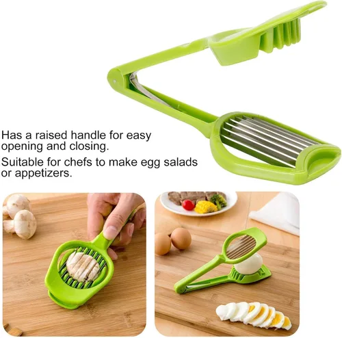 Vista 5 de Cortador de huevos para huevos duros, cortador de frutas, cortador de huevos, cortador de huevos de fresa, cortador de huevos, divisor de frutas