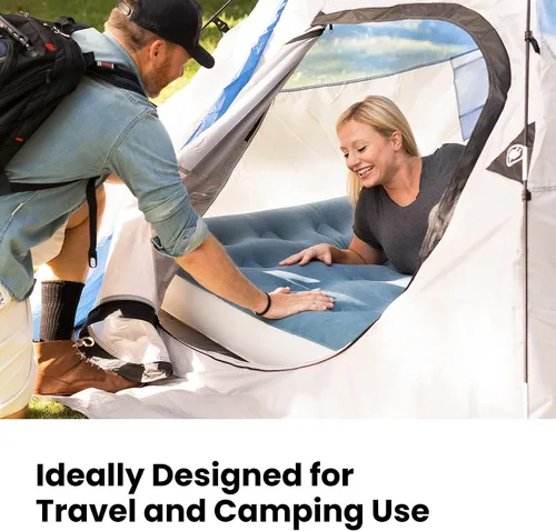 Vista 3 de InnoTruth Colchón de aire elevado con bomba incorporada, colchón inflable elevado de 18 pulgadas con bolsa de transporte para el hogar y campamento