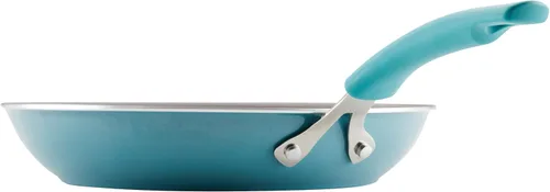 Vista 9 de Rachael Ray Cook + Create - Juego de sartenes antiadherentes, 9.5 pulgadas y 11.75 pulgadas, color azul agave