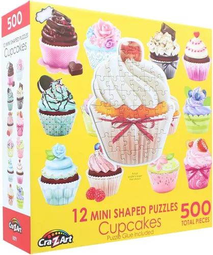 Vista 3 de RoseArt Cupcakes 12 Mini Rompecabezas de 500 piezas