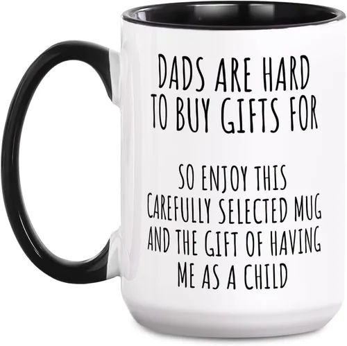 Vista 9 de Fatbaby Taza de café divertida para papá, cumpleaños humorístico, Día del Padre, Acción de Gracias, Navidad, regalos para papá, no tienes niños