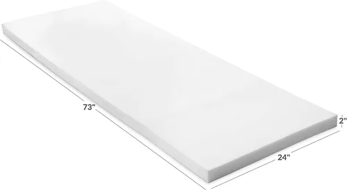 Vista 2 de Milliard Espuma de tapicería, alta densidad, ideal para reemplazo de cojín/sofá y relleno, 2 x 24 x 72 pulgadas