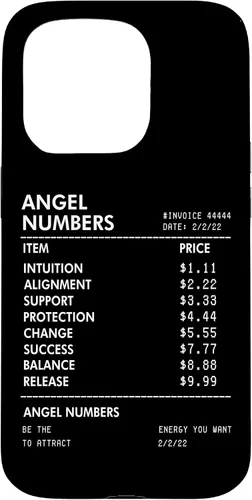 Vista 14 de iPhone 16 Números Ángel Recibo 111 222 333 444 Estuche de numerología espiritual