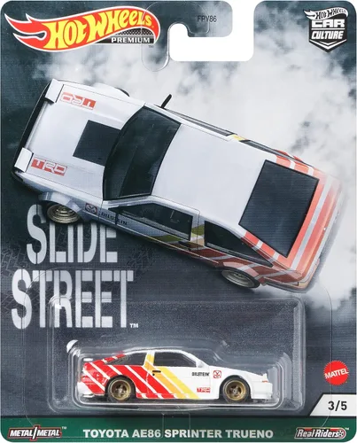 Vista 6 de Hot Wheels Vehículos de leyendas del circuito cultural del automóvil para niños de 3 años en adelante, colección premium de vehículos a escala 1:64