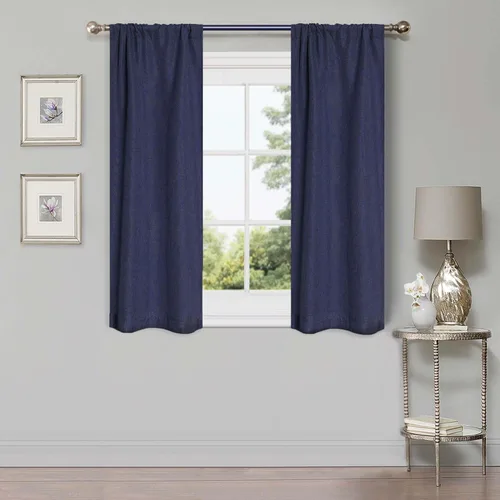 Vista 42 de BNM - Paneles de cortinas opacas para oscurecer la habitación, cortinas para cocina, dormitorio, oficina, ventanas de sala de estar, detalles
