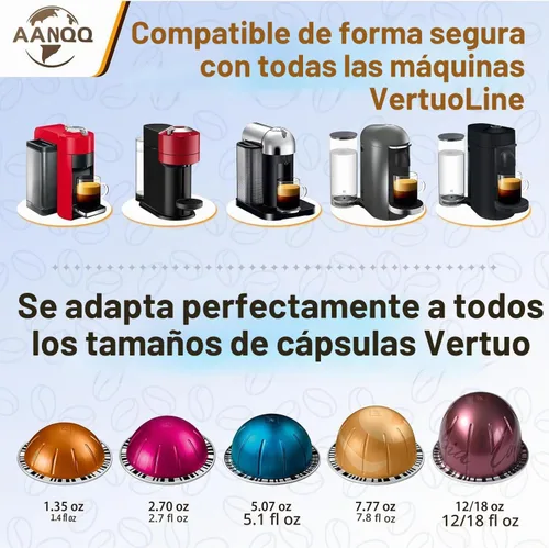 Vista 6 de AANQQ Cápsulas Vertuo reutilizables para Nespresso: mejor que ahorrar dinero en papel de aluminio