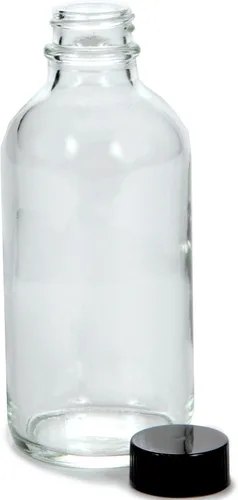 Vista 5 de Vivaplex, 12, botellas de vidrio transparentes, de 4 onzas, con tapas