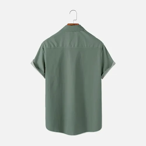 Vista 4 de Camisas hawaianas de bolos para hombre, de manga corta, con botones, de verano, holgadas, para la playa, camisetas de guayabera cubana
