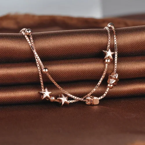 Vista 2 de Pulseras clásicas de plata de ley 925 con circonita cúbica ajustable