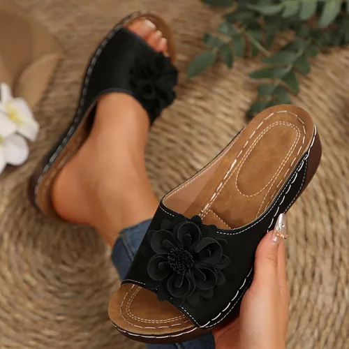 Vista 5 de Sandalias ortopédicas para mujer, con soporte de arco, sandalias de verano elegantes, pantuflas ortopédicas, cómodas, zapatos para caminar