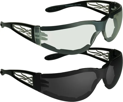 Vista 20 de Anteojos de sol con espuma, para motocicleta. Con diseño de llamas para hombres y mujeres