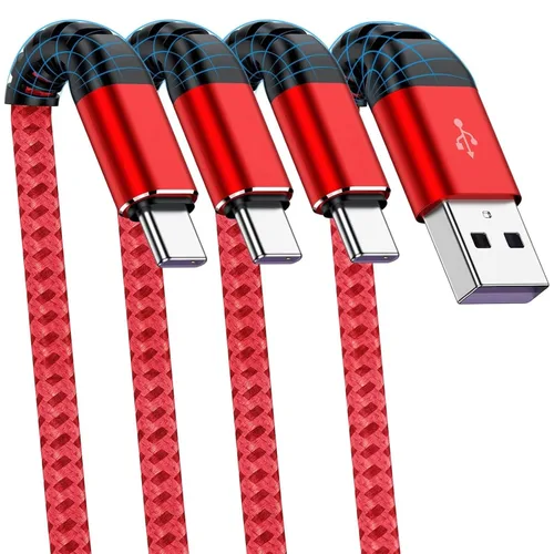 Vista 9 de Cable USB C a USB C de 240 W de nailon trenzado, carga rápida, paquete de 2 unidades de 6/10 pies USB C to C Fast Charging Cord, Type C to Type C