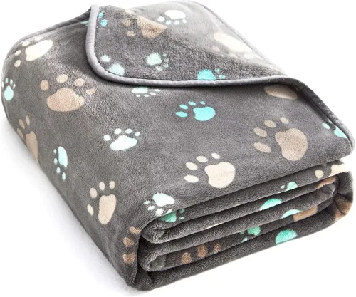 Vista 12 de Allisandro Manta de lujo para perro, 350 GSM, manta de forro polar de microfelpa súper mullida para perros y gatos pequeños, medianos y grandes