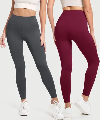 Vista 2 de Natural Feelings Buttercloud - Paquete de 3 leggings para mujer, cintura alta, pantalones de yoga suaves como la mantequilla, para uso diario