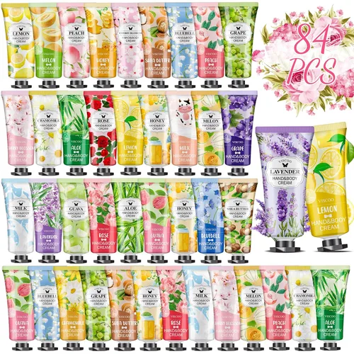 Vista 15 de VISCOO Paquete de 7 regalos de crema de manos para mujeres, regalo de agradecimiento para profesores, regalos de graduación, mini loción hidratante