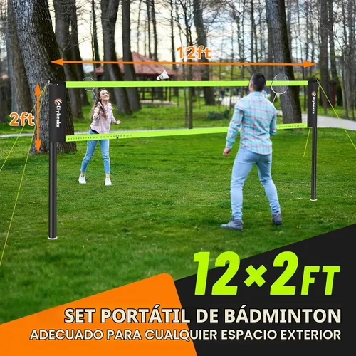 Vista 7 de 12ft Badminton Net Set for Backyard Easy Setup & High Stable