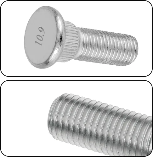 Vista 6 de 5 piezas de pernos de rueda, tuercas de llanta OEM#610-266 90942-02049, perno de rueda de llanta con rosca extendida y knurling, tornillo de cubo