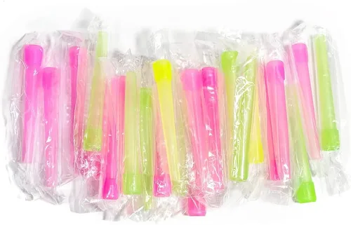 Vista 6 de 50 puntas largas de cachimba desechables, 3.55 pulgadas envueltas individualmente, puntas de plástico sin BPA, sin rebabas que brillan