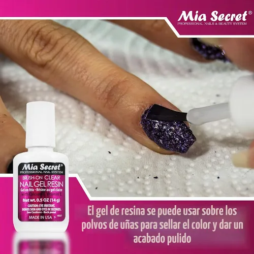 Vista 4 de Mia Secret Resina de gel transparente con brocha