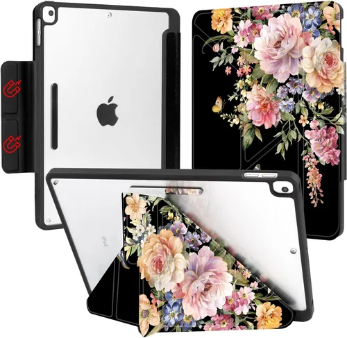 Vista 9 de Vimorco Funda para iPad de 9ª/8ª/7ª generación de 10.2 pulgadas, para iPad Pro de 10.5 pulgadas, para iPad Air de 3ª generación con soporte