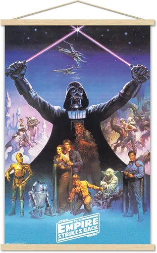 Vista 16 de Trends International Star Wars: The Empire Strikes Back 40th - Póster de pared de Darth Vader, 14.725 x 22.375 pulgadas, versión enmarcada de madera