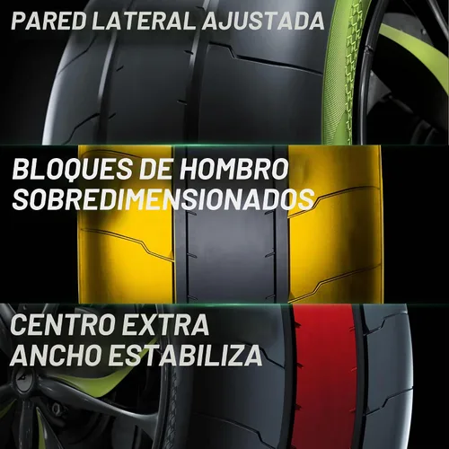 Vista 2 de Atturo AZ850 DR 335/30R20 108Y XL DOT Drag Radial Racing High Performance Summer Traction 108Y Rated Extra Load Radial Construction Black Sidewall