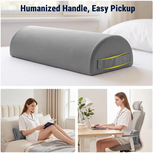Vista 5 de Almohada de rodilla para dormir de espalda, almohada refrescante para piernas, almohada de espuma viscoelástica debajo de la rodilla para dormir