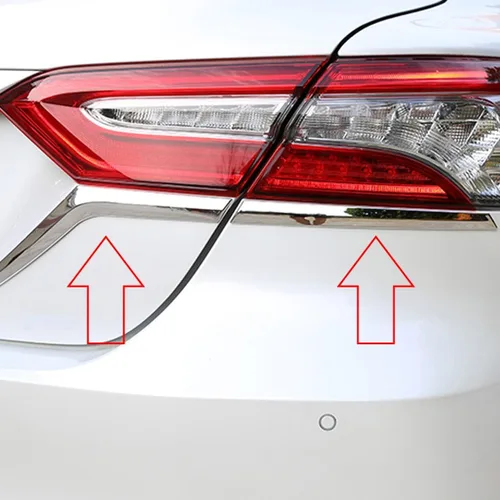 Vista 9 de Xotic Tech - Kit combinado de luces antiniebla y luz trasera para parabrisas, marco de bisel de párpado, cromado, compatible con Toyota Camry