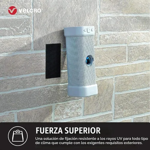 Vista 3 de Cinta resistente para exteriores de Velcro, de 10 pies x 1 pulgada, color negro con adhesivo para pegar Fuerte poder de sujeción resistente al