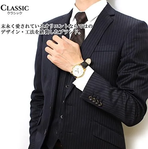 Vista 4 de Orient Reloj clásico automático para hombre RAAK0002S, PVD oro, Classic