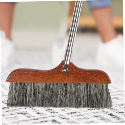 Vista 6 de Escoba reutilizable de limpieza de suelos para uso en interiores, escoba de limpieza del hogar resistente con recogedor para barrer suelos, cocina