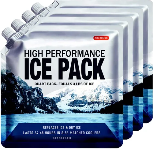 Vista 11 de Bolsas de hielo reutilizables para enfriadores, paquetes de congelador de gel de larga duración para bolsas más frías, lonchera, bolsa enfriadora