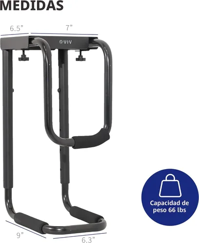 Vista 4 de VIVO - Soporte para PC de oficina grande para debajo del escritorio