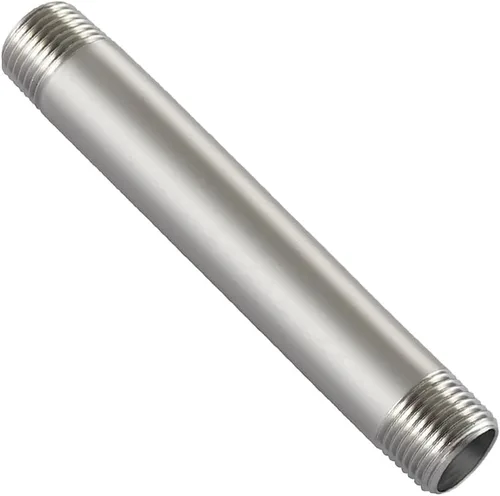 Vista 5 de Beduan Accesorios de tubería de acero inoxidable, 1" NPT x 1" NPT rosca macho, niple de 2" de longitud para tubería fundida